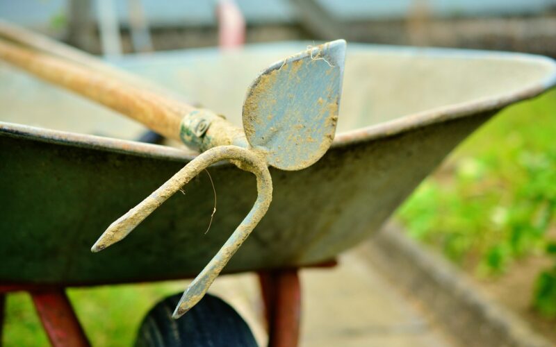hoe, wheelbarrow, gardening, working device, cart, gardening equipment, hoe, hoe, hoe, hoe, hoe